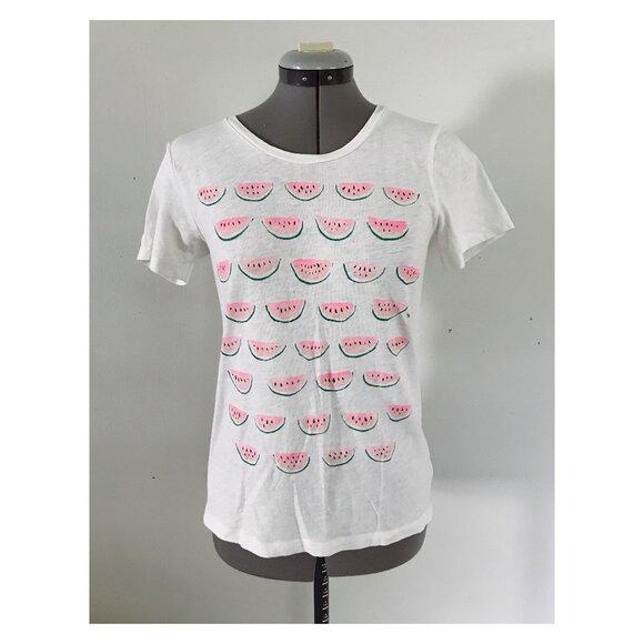 J. Crew Sz S Watermelon Print Collectors Tee - Picture 1 of 7